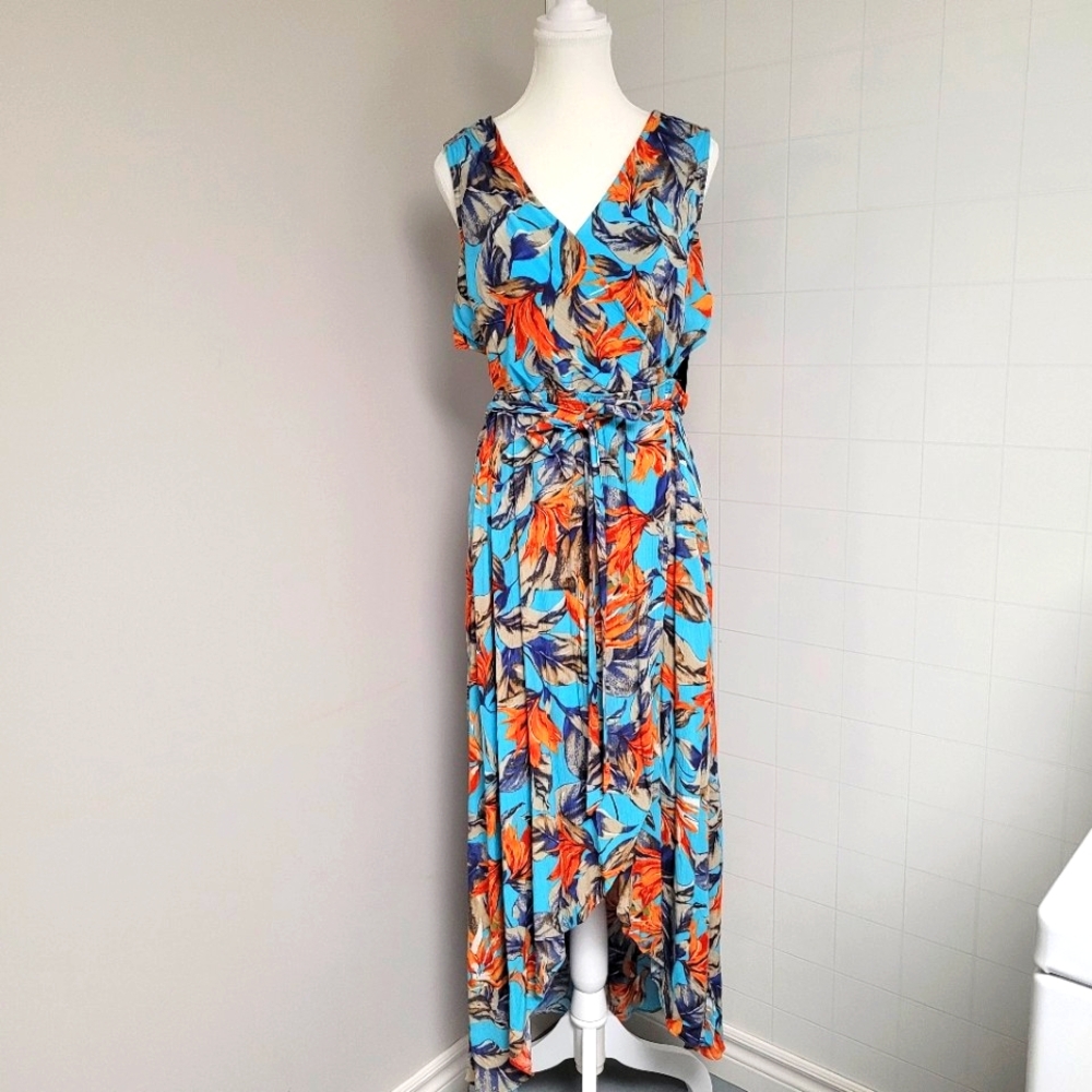 Floral wrap dress